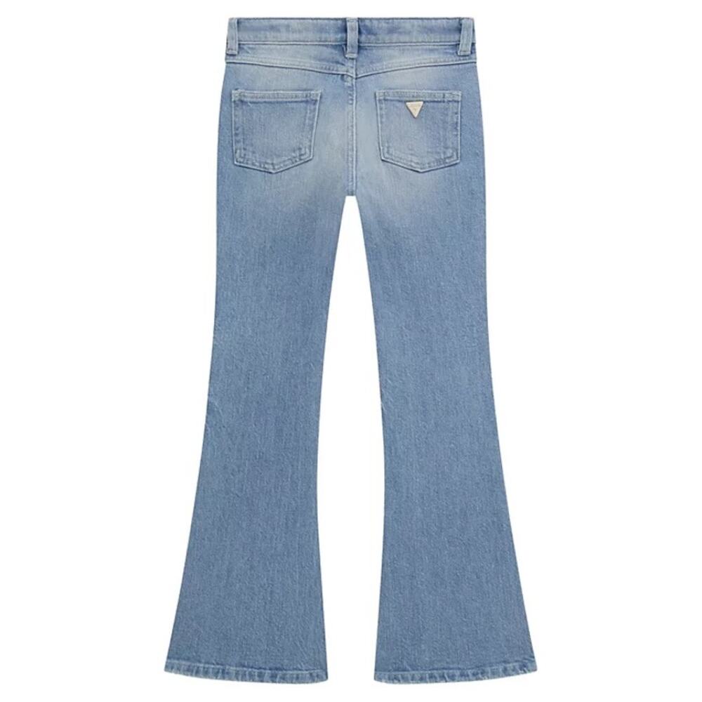 GUESS Big Girls Denim Flare with All-Over Heat Seal Pearls Pants Size 12 - Picture 2 of 8